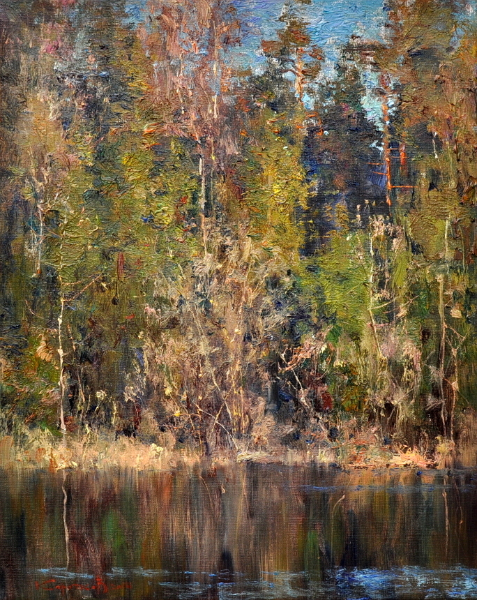 Отражение. 50х40см. х.м. 2014г.(В частной коллекции).