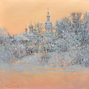 Морозный вечер. 50х50см. х.м. 2014г.(В частной коллекции).