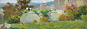  На южных террасах  11х34см. х.м. 2004г.